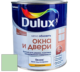 Краска DULUX LUXIUM ОКНА И ДВЕРИ полуматовая краска цвет RAL 6019 