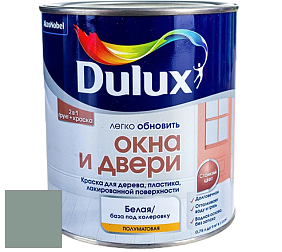 Краска DULUX LUXIUM ОКНА И ДВЕРИ полуматовая краска цвет NCS S 4010-B90G 