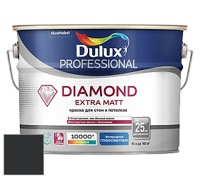 Краска DULUX LUXIUM DIAMOND EXTRA MATT глубокоматовая краска цвет RAL 9004 