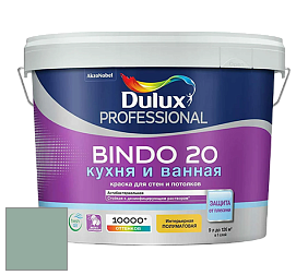 Краска DULUX LUXIUM BINDO 20 Кухня и Ванная полуматовая краска цвет 17GG 40/107 Dusky Eucalyptus
