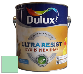 Краска DULUX LUXIUM ULTRA RESIST КУХНЯ И ВАННАЯ матовая ультрастойкая краска цвет 90GY 65/275 Jacob's Jade