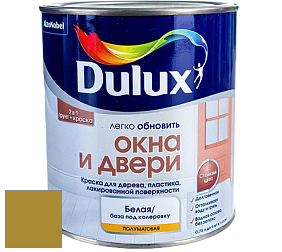 Краска DULUX LUXIUM ОКНА И ДВЕРИ полуматовая краска цвет NCS S 3060-G90Y 