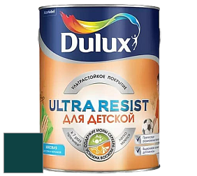 Краска DULUX LUXIUM ULTRA RESIST ДЛЯ ДЕТСКОЙ ультрастойкая матовая краска цвет RAL 6004 