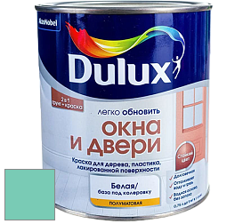Краска DULUX LUXIUM ОКНА И ДВЕРИ полуматовая краска цвет 50GG 50/320 Minted glory 6