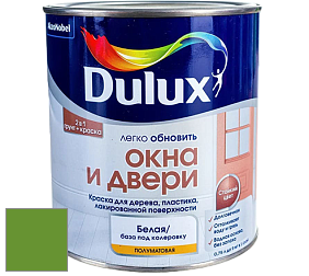 Краска DULUX LUXIUM ОКНА И ДВЕРИ полуматовая краска цвет NCS S 2075-G30Y 
