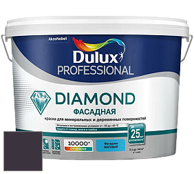 Краска DULUX LUXIUM DIAMOND ФАСАДНАЯ матовая краска цвет 46RB 06/074 Black Magic