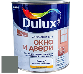 Краска DULUX LUXIUM ОКНА И ДВЕРИ полуматовая краска цвет NCS S 6005-G 