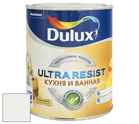 Краска DULUX LUXIUM ULTRA RESIST КУХНЯ И ВАННАЯ полуматовая ультрастойкая краска цвет 30GY 88/014 White on White