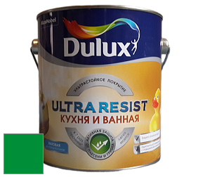 Краска DULUX LUXIUM ULTRA RESIST КУХНЯ И ВАННАЯ матовая ультрастойкая краска цвет RAL 6037 