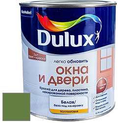 Краска DULUX LUXIUM ОКНА И ДВЕРИ полуматовая краска цвет 30GY 19/323 Veridian Green