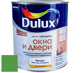 Краска DULUX LUXIUM ОКНА И ДВЕРИ полуматовая краска цвет NCS S 2070-G20Y 