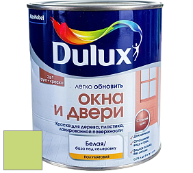 Краска DULUX LUXIUM ОКНА И ДВЕРИ полуматовая краска цвет NCS S 0550-G40Y 