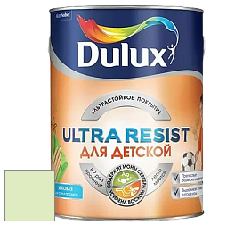 Краска DULUX LUXIUM ULTRA RESIST ДЛЯ ДЕТСКОЙ ультрастойкая матовая краска цвет 17GY 81/205 Misty Meadows