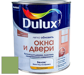Краска DULUX LUXIUM ОКНА И ДВЕРИ полуматовая краска цвет NCS S 2050-G30Y 