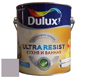 Краска DULUX LUXIUM ULTRA RESIST КУХНЯ И ВАННАЯ матовая ультрастойкая краска цвет 10RR 41/042 Mercury shower 3