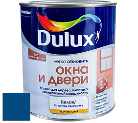 Краска DULUX LUXIUM ОКНА И ДВЕРИ полуматовая краска цвет 62BB 08/369 Pure Blue