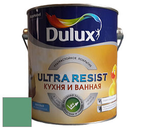 Краска DULUX LUXIUM ULTRA RESIST КУХНЯ И ВАННАЯ матовая ультрастойкая краска цвет NCS S 3040-G 