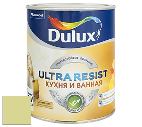 Краска DULUX LUXIUM ULTRA RESIST КУХНЯ И ВАННАЯ полуматовая ультрастойкая краска цвет NCS S 1030-G70Y 