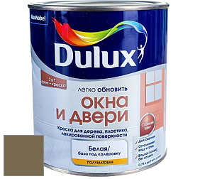 Краска DULUX LUXIUM ОКНА И ДВЕРИ полуматовая краска цвет NCS S 6020-G90Y 