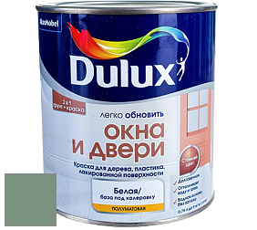 Краска DULUX LUXIUM ОКНА И ДВЕРИ полуматовая краска цвет NCS S 4020-G10Y 