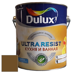 Краска DULUX LUXIUM ULTRA RESIST КУХНЯ И ВАННАЯ матовая ультрастойкая краска цвет RAL 8008 