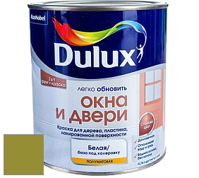 Краска DULUX LUXIUM ОКНА И ДВЕРИ полуматовая краска цвет NCS S 3060-G60Y 