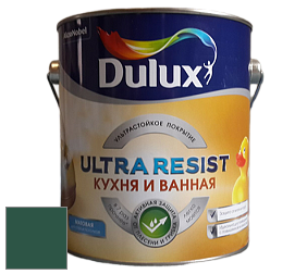 Краска DULUX LUXIUM ULTRA RESIST КУХНЯ И ВАННАЯ матовая ультрастойкая краска цвет RAL 6028 