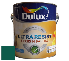 Краска DULUX LUXIUM ULTRA RESIST КУХНЯ И ВАННАЯ матовая ультрастойкая краска цвет NCS S 5540-B80G 