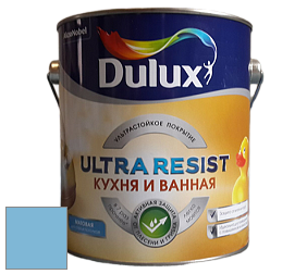 Краска DULUX LUXIUM ULTRA RESIST КУХНЯ И ВАННАЯ матовая ультрастойкая краска цвет 98BG 45/237 Water Rush