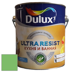 Краска DULUX LUXIUM ULTRA RESIST КУХНЯ И ВАННАЯ матовая ультрастойкая краска цвет NCS S 1060-G20Y 
