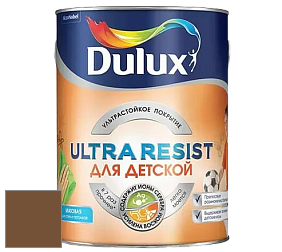 Краска DULUX LUXIUM ULTRA RESIST ДЛЯ ДЕТСКОЙ ультрастойкая матовая краска цвет 89YR 12/197 Mississippi Mud