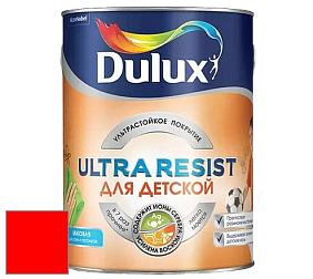 Краска DULUX LUXIUM ULTRA RESIST ДЛЯ ДЕТСКОЙ ультрастойкая матовая краска цвет RAL 3026 