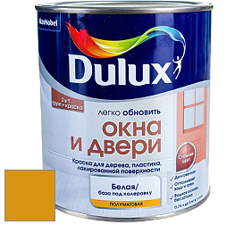 Краска DULUX LUXIUM ОКНА И ДВЕРИ полуматовая краска цвет 20YY 34/700 Hot Mustard