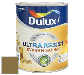 Краска DULUX LUXIUM ULTRA RESIST КУХНЯ И ВАННАЯ полуматовая ультрастойкая краска цвет RAL 8000 