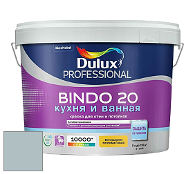 Краска DULUX LUXIUM BINDO 20 Кухня и Ванная полуматовая краска цвет NCS S 2010-B10G 