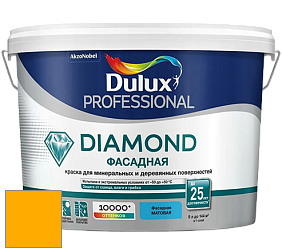 Краска DULUX LUXIUM DIAMOND ФАСАДНАЯ матовая краска цвет RAL 1028 
