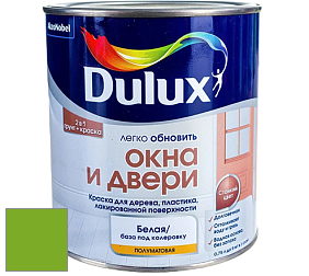 Краска DULUX LUXIUM ОКНА И ДВЕРИ полуматовая краска цвет NCS S 1080-G30Y 