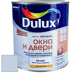 Краска DULUX LUXIUM ОКНА И ДВЕРИ полуматовая краска цвет 30BB 63/097 Blue Silk