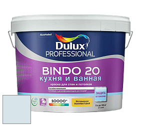Краска DULUX LUXIUM BINDO 20 Кухня и Ванная полуматовая краска цвет 64BG 78/058 River Ice