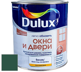 Краска DULUX LUXIUM ОКНА И ДВЕРИ полуматовая краска цвет RAL 6028 