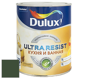 Краска DULUX LUXIUM ULTRA RESIST КУХНЯ И ВАННАЯ полуматовая ультрастойкая краска цвет 50GY 08/153 Wilderness Green