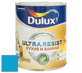 Краска DULUX LUXIUM ULTRA RESIST КУХНЯ И ВАННАЯ полуматовая ультрастойкая краска цвет 93BG 32/374 Bluebird's Song