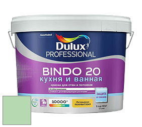 Краска DULUX LUXIUM BINDO 20 Кухня и Ванная полуматовая краска цвет RAL 6019 