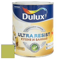 Краска DULUX LUXIUM ULTRA RESIST КУХНЯ И ВАННАЯ полуматовая ультрастойкая краска цвет 90YY 48/500 English Apple