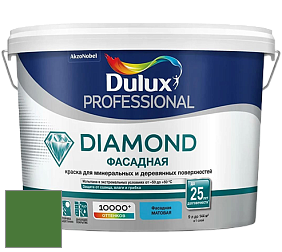 Краска DULUX LUXIUM DIAMOND ФАСАДНАЯ матовая краска цвет 50GY 16/383 Lincoln Green