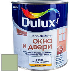 Краска DULUX LUXIUM ОКНА И ДВЕРИ полуматовая краска цвет 30GY 50/195 