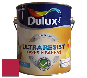 Краска DULUX LUXIUM ULTRA RESIST КУХНЯ И ВАННАЯ матовая ультрастойкая краска цвет RAL 3027 