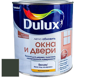 Краска DULUX LUXIUM ОКНА И ДВЕРИ полуматовая краска цвет 50GY 06/077 Black Swan