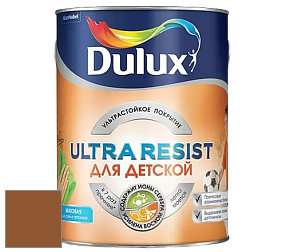 Краска DULUX LUXIUM ULTRA RESIST ДЛЯ ДЕТСКОЙ ультрастойкая матовая краска цвет 80YR 13/325 Spanish Chestnut