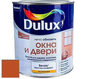 Краска DULUX LUXIUM ОКНА И ДВЕРИ полуматовая краска цвет RAL 2001 